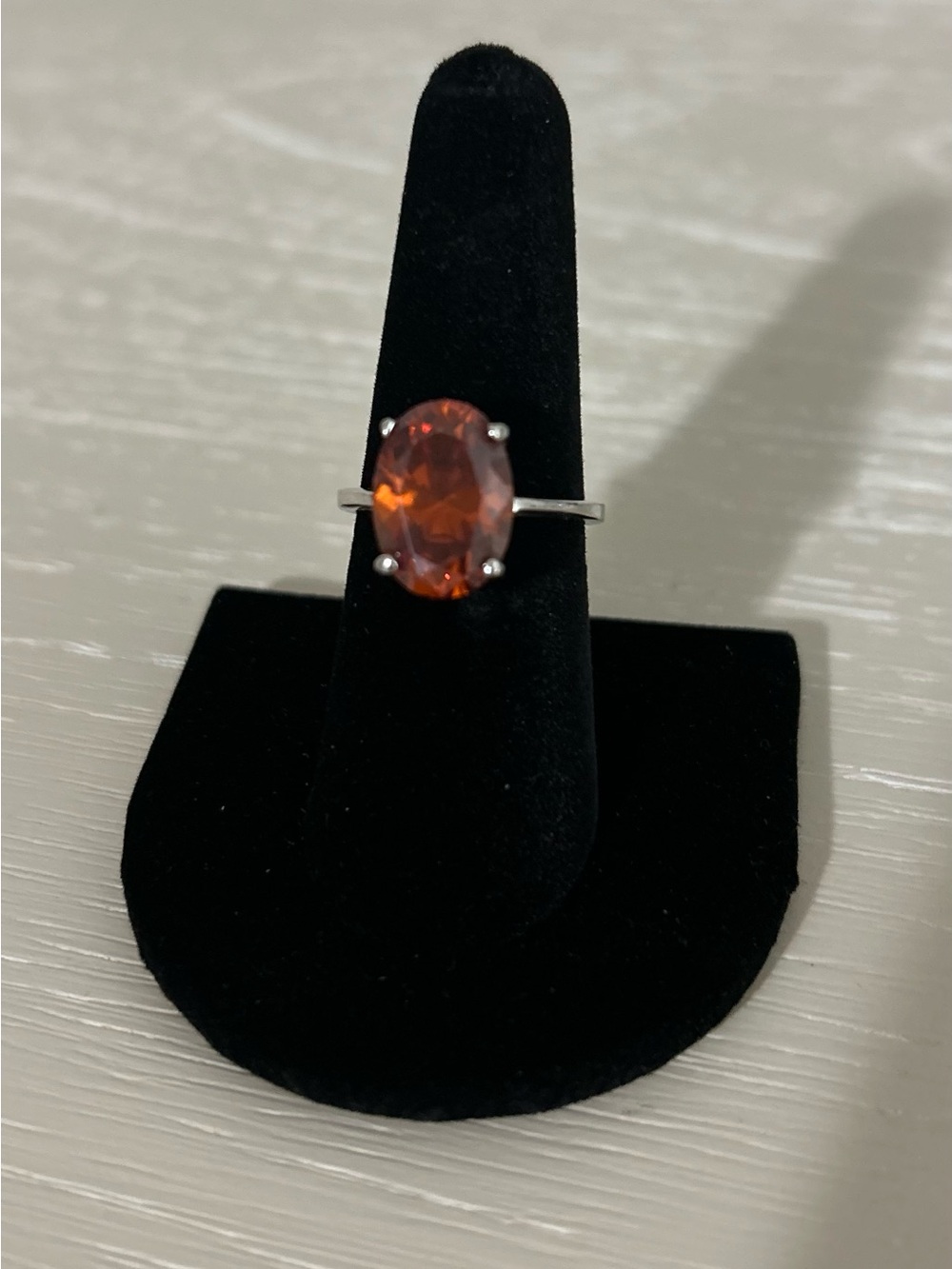 Oval Faux Garnet Ring